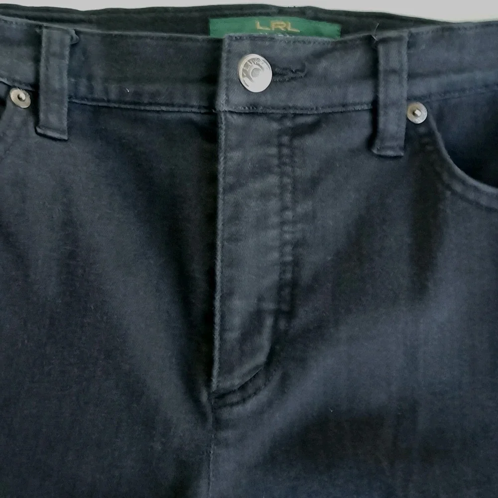 LRL Ralph Lauren Jeans‎ Co Classic Straight Black Denim Women Size 12